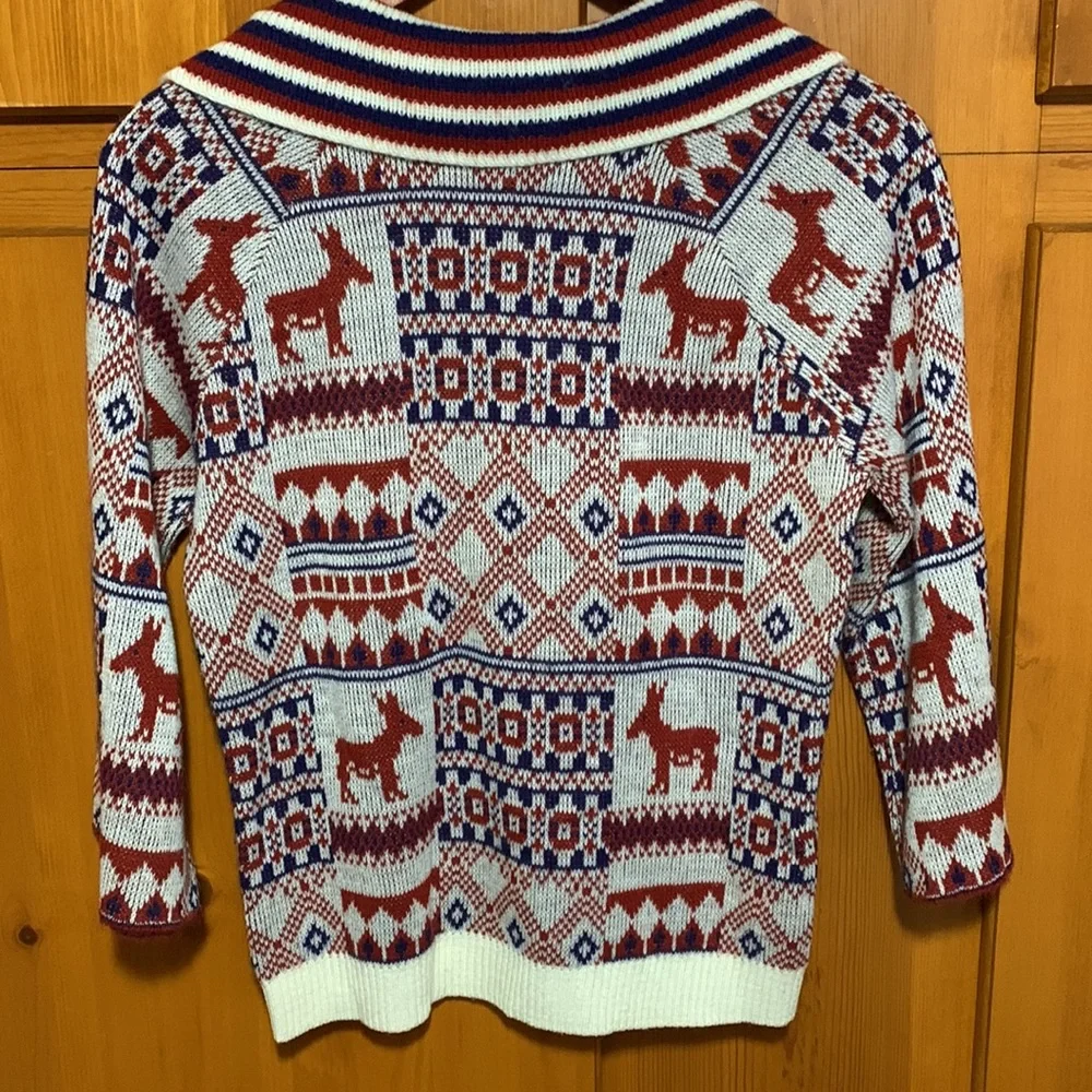 Bobbi Ann of Boston |Handmade Red White & Blue Collared 3/4 Sleeve Vintage Shirt
